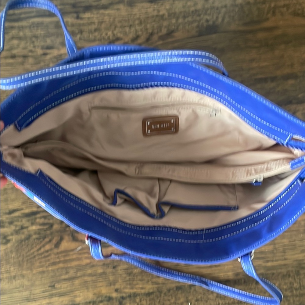 Nine West Blue and Pink Floral Tote Bag - Picture 6 of 8